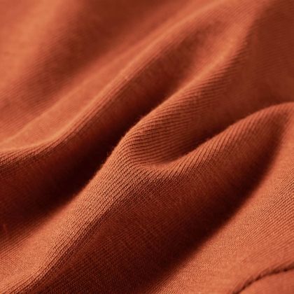 Детска тениска с дълъг ръкав, коняк, 104