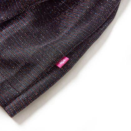 Детска плисирана пола с блясък, тъмносиня, 128