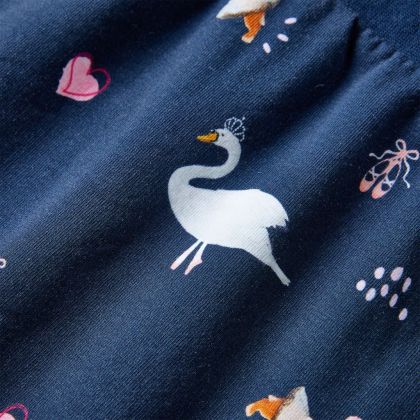 Детска рокля с дълъг ръкав, тъмносиня, 140