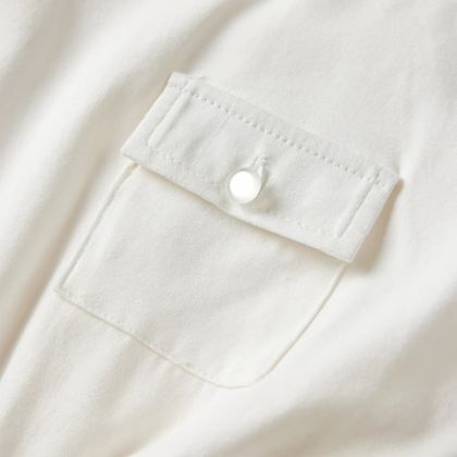 Детска рокля с къс ръкав, екрю, 104