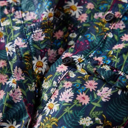 Детска рокля с дълъг ръкав, тъмносиня, 104