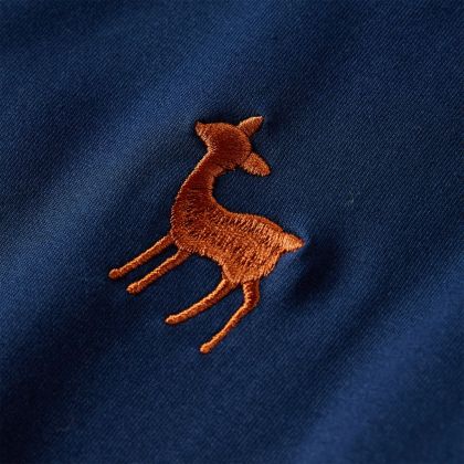 Детска рокля с дълъг ръкав, тъмносиня, 104