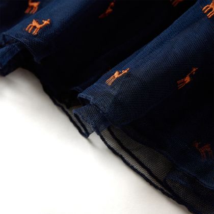 Детска рокля с дълъг ръкав, тъмносиня, 104