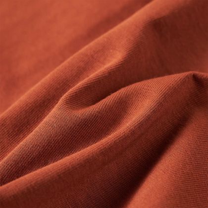 Детска тениска с дълъг ръкав, коняк, 128