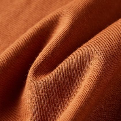 Детска тениска с дълъг ръкав, коняк, 128