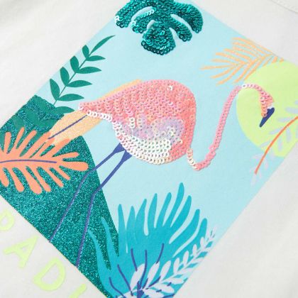 Детска тениска, екрю, 128