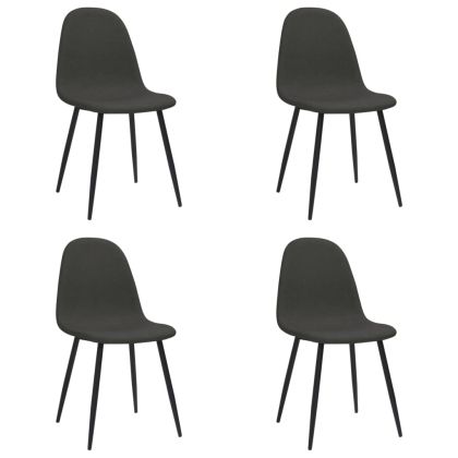 Трапезни столове 4 бр 45x53,5x83 см черни изкуствена кожа