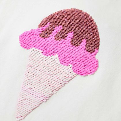 Детска тениска, екрю, 104