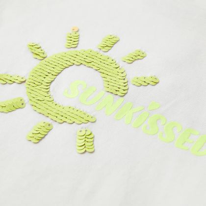 Детска тениска, екрю, 128