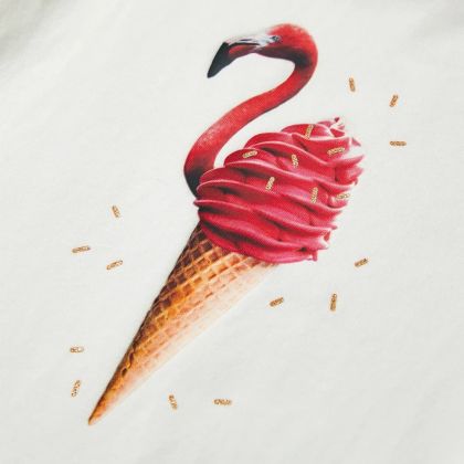 Детска тениска, екрю, 92