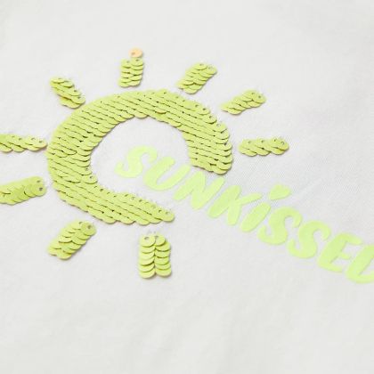 Детска тениска, екрю, 140