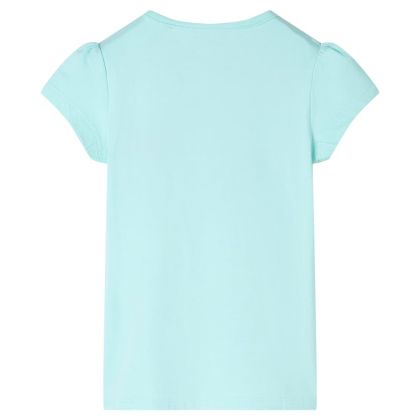 Детска тениска, светла аква, 104