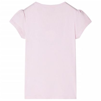 Детска тениска с ръкави капаче, меко розово, 104