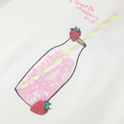 Детска тениска, екрю, 128