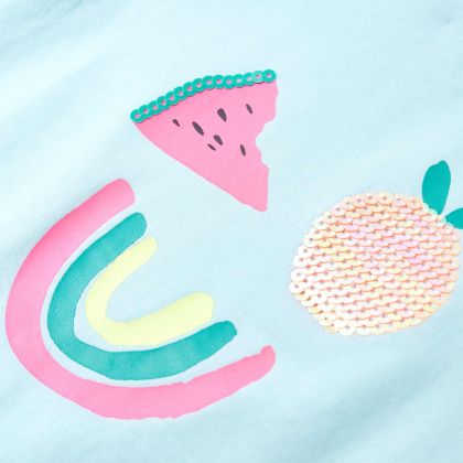 Детска тениска, светла аква, 104