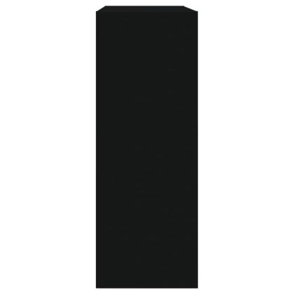 Шкаф за обувки, черен, 60x21x57 см, инженерно дърво