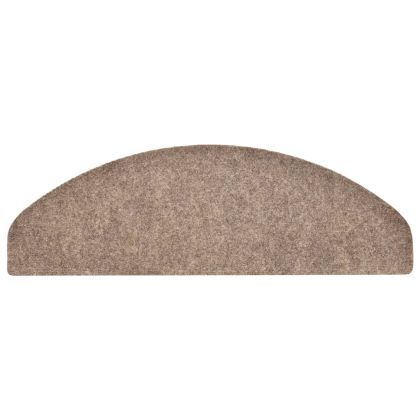 Изтривалки за стълби, самозалепващи се, 10 бр., 65x21x4 см, бежови, полукръгли, големи