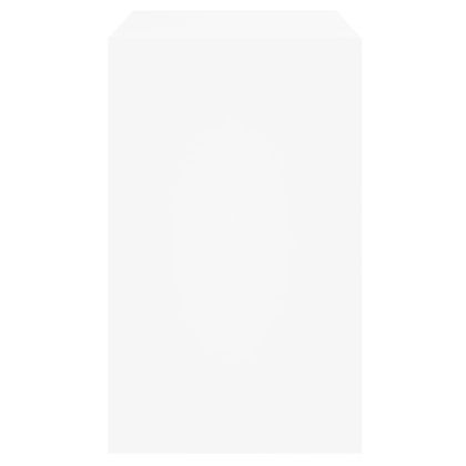 Шкаф за обувки, бял, 80x42x69 см, инженерно дърво