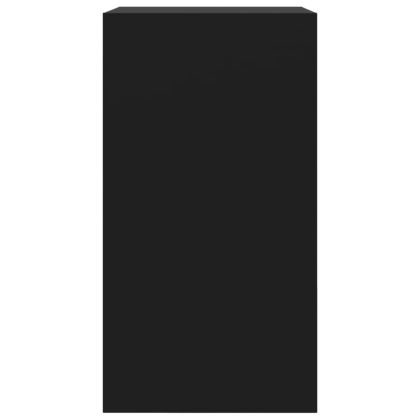 Шкаф за обувки, черен, 60x34x63,5 см, инженерно дърво