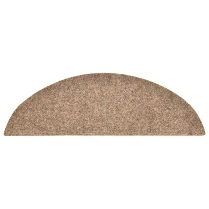 Изтривалки за стълби, самозалепващи се, 10 бр., 56x17x3 см, бежови, полукръгли