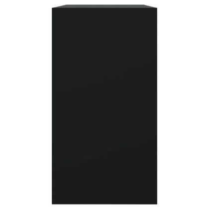Шкаф за обувки, черен, 80x34x63 см, инженерно дърво