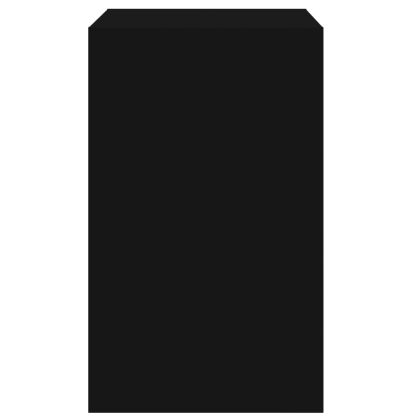 Шкаф за обувки, черен, 60x42x69 см, инженерно дърво