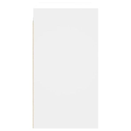 Стенен шкаф със стъклени врати, бял, 68x37x68,5 см