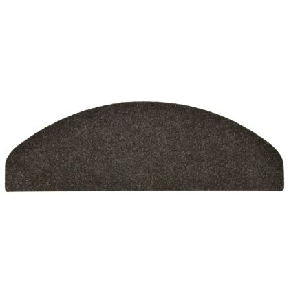 Изтривалки за стълби, самозалепващи се, 15 бр., 65x21x4 см, антрацит, полукръгли, големи