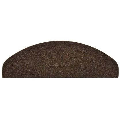 Изтривалки за стълби, самозалепващи се, 5 бр., 65x21x4 см, кафяви, полукръгли, големи