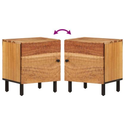 Нощни шкафчета, 2 бр, 40x33x46 см, акация масив