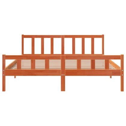 Рамка за легло без матрак, восъчнокафяв, 160x200 см, бор масив