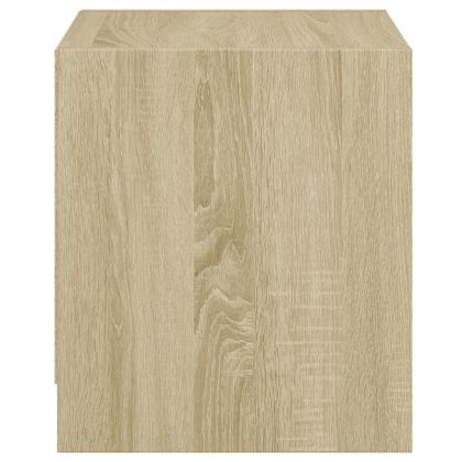 Нощни шкафчета със стъклени врати 2 бр дъб сонома 35x37x42 см
