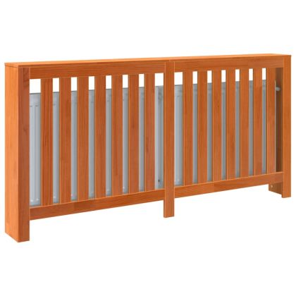 Параван за радиатор восъчнокафяв 169x19x84 см бор масив