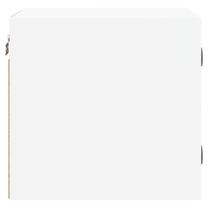 Нощни шкафчета със стъклени врати 2 бр бяло 35x37x35 см