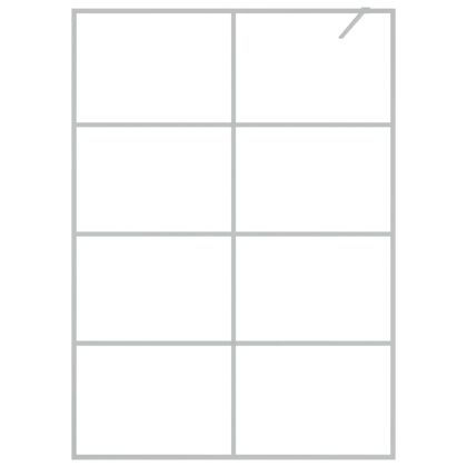 Параван за баня сребрист 140x195 см прозрачно ESG стъкло