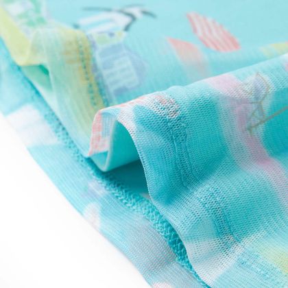 Детска рокля, светла аква, 104