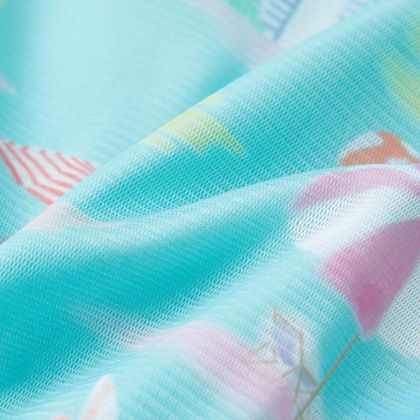 Детска рокля, светла аква, 104