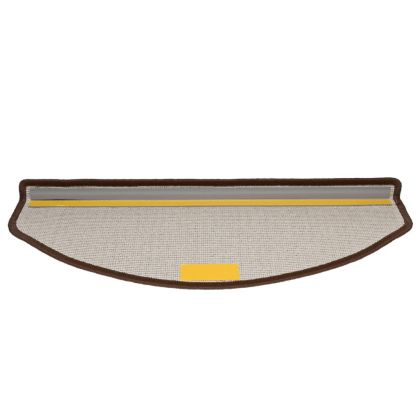 Изтривалки за стълби, 15 бр., 65x24x4 см, кафеенокафяви, полукръгли, големи