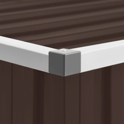 Градинска кутия за съхранение, кафява, 129x67x65 см