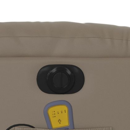 Електрически масажен реклайнер стол, капучино, изкуствена кожа