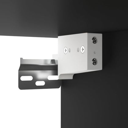 Стенни шкафове, 2 бр, черни, 102x30x20 см, инженерно дърво