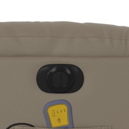 Електрически изправящ масажен реклайнер, капучино, еко кожа