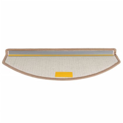 Изтривалки за стълби, 15 бр., 65x24x4 см, светлокафяви, полукръгли, големи