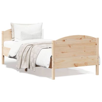 Рамка за легло без матрак, 90x200 см, масивна чамова дървесина