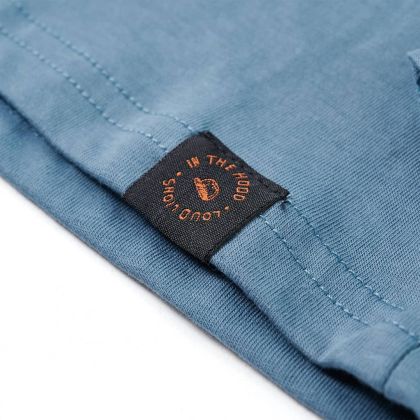 Детска тениска с дълъг ръкав, средно синьо, 104