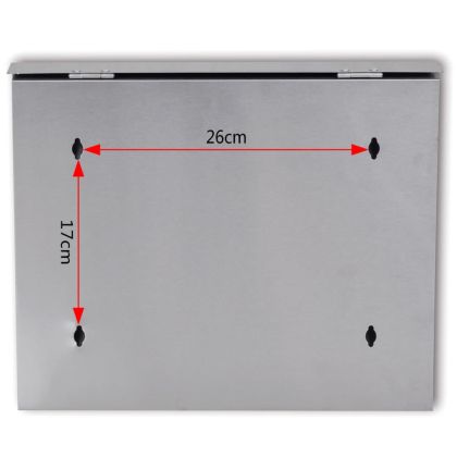 Пощенска кутия от неръждаема стомана 37,5 x 13 x 31 см