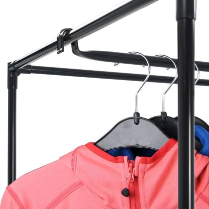 Гардероб, черен, 75x50x160 см