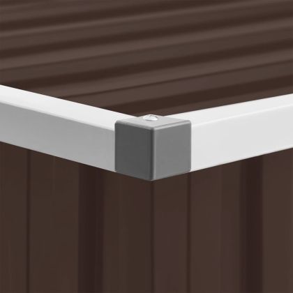 Градински сандък за съхранение, кафяв, 149x99x93 см