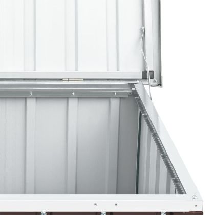 Градински сандък за съхранение, кафяв, 149x99x93 см