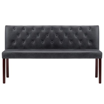 Пейка, 148,5 см, сива, изкуствен велур